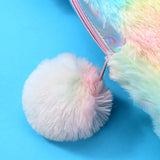 Kawayi Silver Unicorn Plush Backpack for Girls