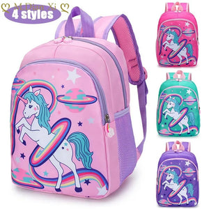 Unicorn Schoolbag Kids Children Mochila Double Shoulder School Bags