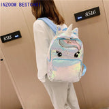 Unicorn Sequins Children's Backpack Kids School Bags for Teenage Girls