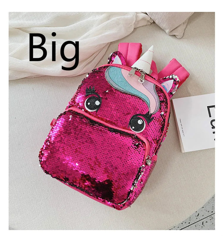Unicorn Sequins Children's Backpack Kids School Bags for Teenage Girls