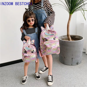 Unicorn Sequins Children's Backpack Kids School Bags for Teenage Girls