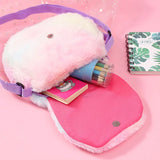 Kids Plush Unicorn Shoulder Bag Rainbow Crossbody Messenger Bag