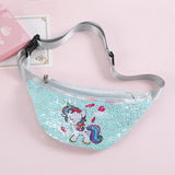 Unicorn Waist Bag Kids Fanny Pack Sequins Girls Purse Shoulder Belt Bags