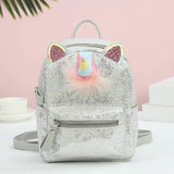 Kawayi Pink Unicorn Sequin Schoolbag for Kids