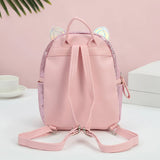 Kawayi Pink Unicorn Sequin Schoolbag for Kids