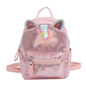 Kawayi Pink Unicorn Sequin Schoolbag for Kids