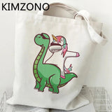 Unicorn shopping bag reusable jute bag canvas shopper