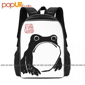 Unimpressed Frog Organic Backpack Vintage Schoolbag Large Capacity