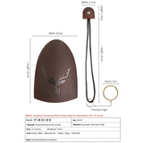Embossed Elk Key Holder Bag Leather Smart Key Housekeeper