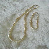 Baroque Freshwater Pearl Necklace Bracelet Set for Wedding Birthday