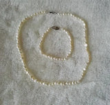 Baroque Freshwater Pearl Necklace Bracelet Set for Wedding Birthday