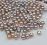 AA 6MM Pink Lavender Half Drilled Freshwater Pearl Matched Pair