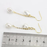 Keshi Pearl Earrings Baroque Freshwater Silver Dangle Birthday Gift