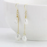 Keshi Pearl Earrings Baroque Freshwater Silver Dangle Birthday Gift