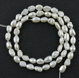 5-6mm Rice Freshwater Pearl Loose Beads 14in