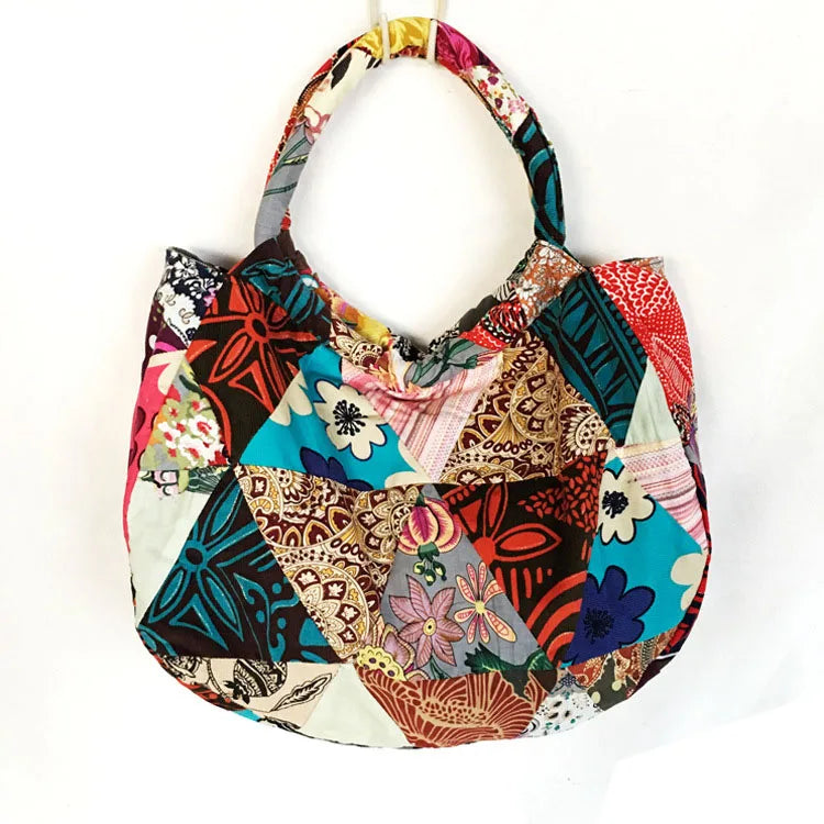 Bohemian Patchwork Tote Shoulder Bag for Women
