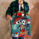 Sugar Skull Print Tote Bag Women Shoulder Handbag Large Capacity Foldable Lady