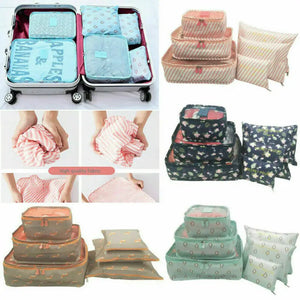 6pcs Travel Storage Bag Clothes Underwear Cosmetics Packing Cubes