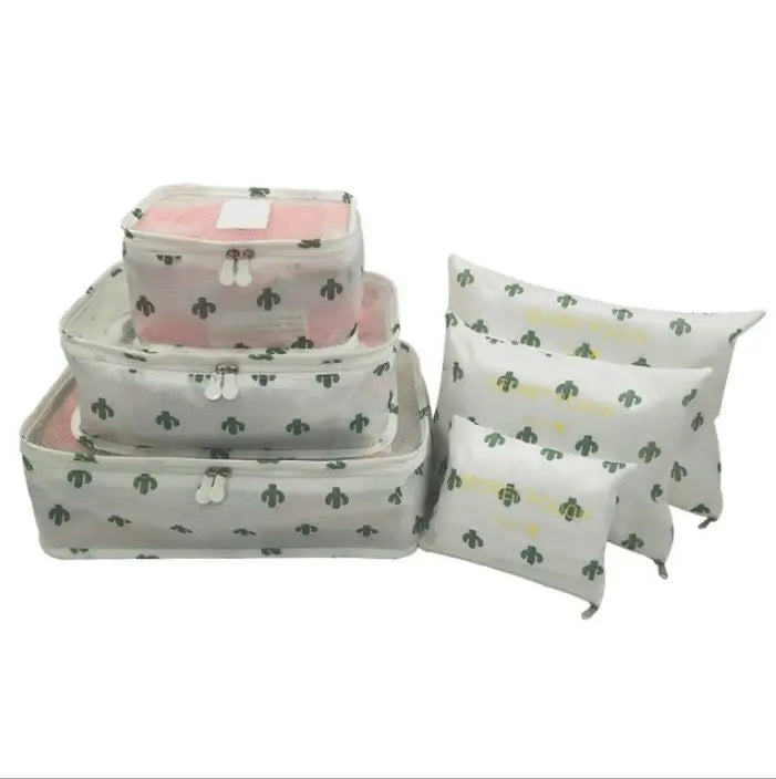 6pcs Travel Storage Bag Clothes Underwear Cosmetics Packing Cubes
