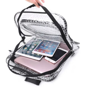 Unisex Anti-static Clear Backpack PVC Rucksack Engineer Tools Bag