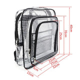 Anti-static Clear Backpack Travel Shoulder Bags PVC Rucksack