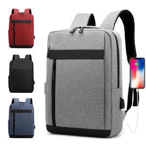 Unisex Laptop Backpack USB Charging Port Rucksack