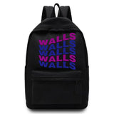 Unisex Canvas Wall Printed Backpack School Bag Large Capacity Rucksack