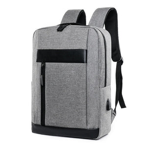Unisex Oxford Waterproof Backpack USB Travel Large Capacity Laptop Rucksack