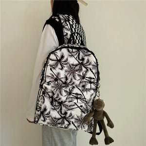 Unisex Nylon College Student Backpack Casual School Bag Travel Rucksack