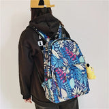 Unisex Nylon College Student Backpack Casual School Bag Travel Rucksack