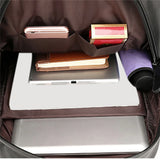 Unisex Business Backpack Travel Bag Pu Leather Men's Shoulder Bags Casual Bag