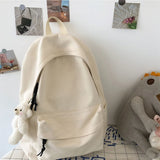 Unisex Canvas Backpack Daypack Satchel School Travel Bookbag