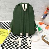 Unisex Canvas School Bag Travel Backpack Shoulder Bag Student Backpack Youth