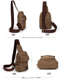 Canvas Waist Packs Travel Chest-Bag Cross Body Bags