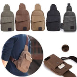 Canvas Waist Packs Travel Chest-Bag Outdoor Satchel Shoulder Bag