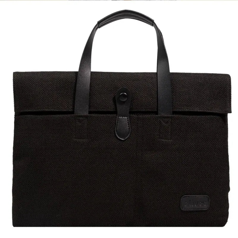 Canvas Briefcase Laptop Bag Casual Business Document Holder
