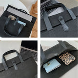 Canvas Briefcase Laptop Bag Casual Business Document Holder