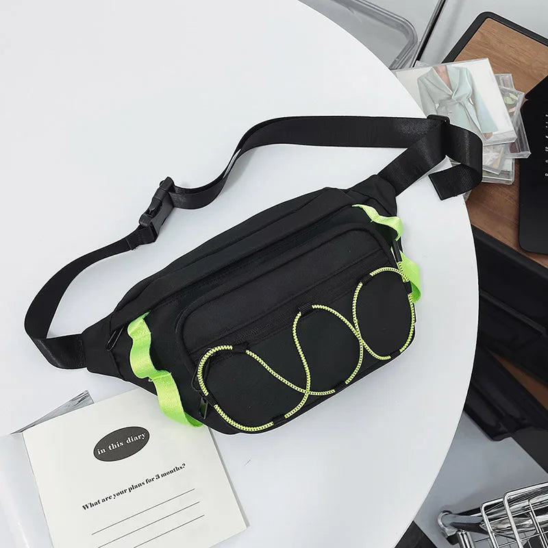 Unisex Nylon Fanny Pack Waist Bag Sport Chest Bag