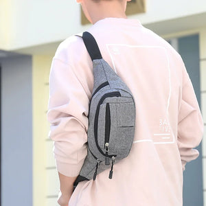 Unisex Oxford Crossbody Waist Bag Women Men Travel Purse Shoulder Bag