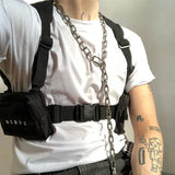 Unisex Tactical Chest Rig Bag Streetwear Hip Hop Vest Fanny Pack
