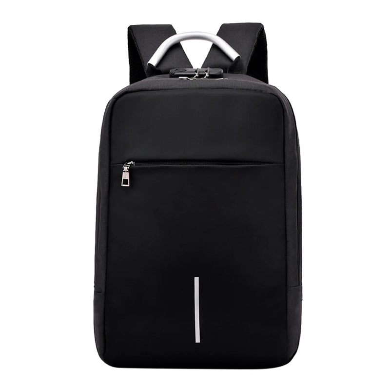 Unisex Code Lock Backpack Large Capacity Reflective Strip USB Interface