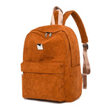 Unisex Corduroy Backpack School Bag Daypack Shoulders Bag Satchel