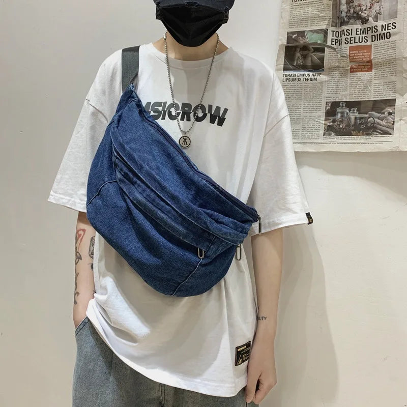 Large Capacity Unisex Crossbody Bag Hip Hop Belt Bag