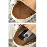 Unisex DIY Canvas Backpack Daypack Satchel Travel Bag