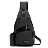 Unisex USB Charge Chest Bag Antitheft Travel Crossbody Sling Shoulder Bag