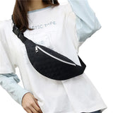 Quilted Fanny Pack Unisex Large Capacity Hip Bum Bag