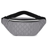 Quilted Fanny Pack Unisex Large Capacity Hip Bum Bag