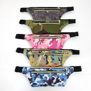Camouflage Unisex Fanny Pack Waterproof Outdoor Pockets