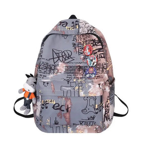 Japanese Graffiti School Backpack Casual Travel Backpack