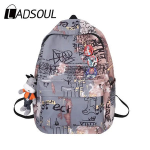Japanese Graffiti School Backpack Casual Travel Backpack